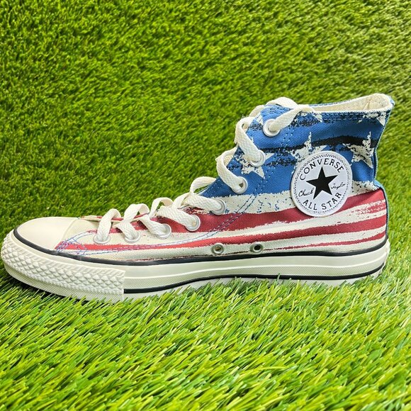 Converse Chuck Taylor All Star High Womens Size 9.5 Red Athletic Shoes Sneakers - Picture 2 of 10